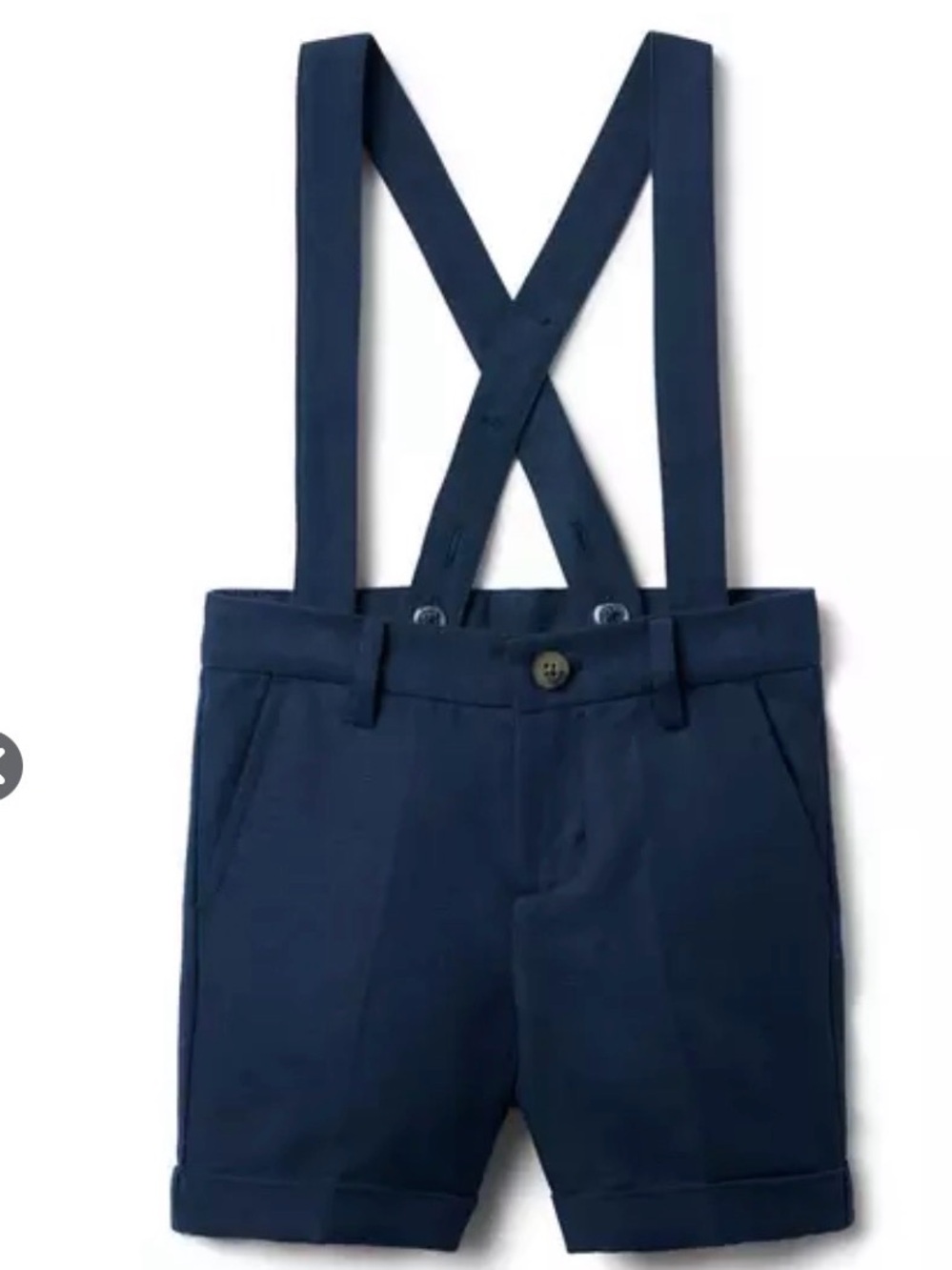 Janie and Jack special occasions navy blue suspender shorts size 4